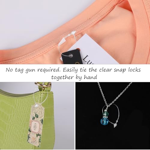 1000 Stücke Preisschilder Anhänger Fäden Sicherheitsfäden für Etiketten Transparent Loop Pins 90 mm Loop Lock für Preisschilder Etiketten, Preisauszeichner, Kleidung, Schuhe (runder Kopf)