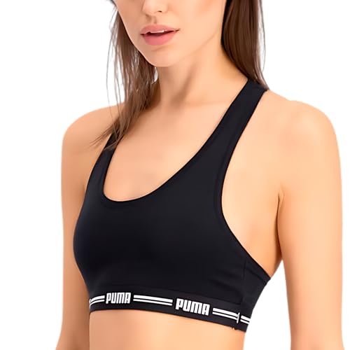 PUMA Top Nadador Basico Cotton Algodão Elástico 30MM Feminino Adulto, Preto, GG