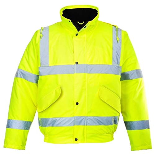 Blouson aviateur haute visibilité jaune sur chantier Atomic matelassé XXL