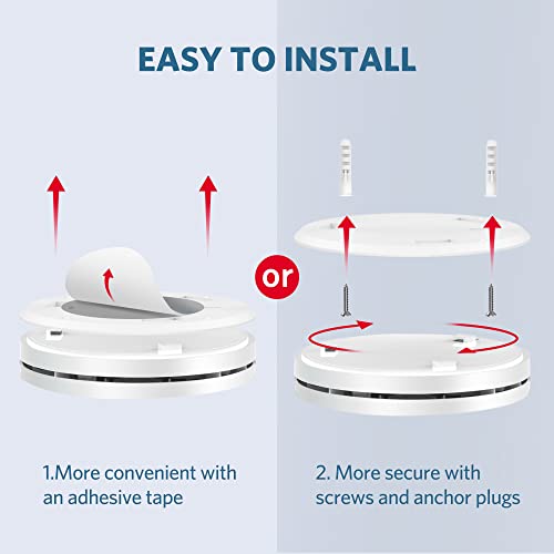 Image of 2-in1 Smoke and Carbon Monoxide Detectors (Not Hardwired), 10-Year Battery Photoelectric Smoke Alarm and CO Detector with Large Test /Silence Button, 2-Pack