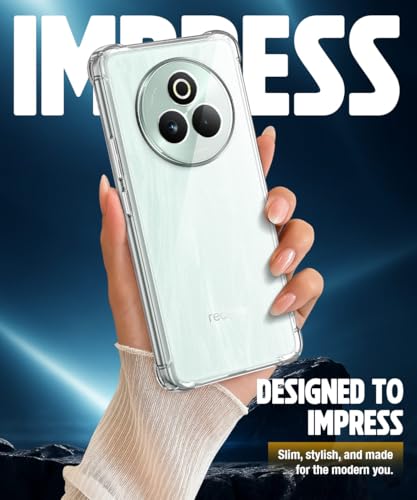 Image of WOW IMAGINE Clear Back Cover Case for Realme P3 Pro 5G | Shockproof Soft TPU Case | Cushioned Edges for Ultimate Protection Back Cover Case - Transparent