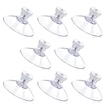 8 PCS Suction Cups with Screws Rods and Nuts, Clear Screw Suction Cups for Glass, Plastic Sucker Pads Without Hooks Bathroom Wall Door Window Car Shade