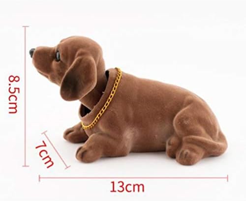 NUOBESTY Shaking Head Dog Toy Car Dashboard Decor Cartoon Animal Desktop Ornament Car Vehicle Decoration (Dachshund)