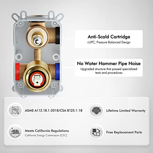 Bathroom Shower System With Waterfall Tub & 10 Inches Rain Shower Head & Handheld Shower 3-Funtions, Brushed Brass Xb6305-Bz #TOP3