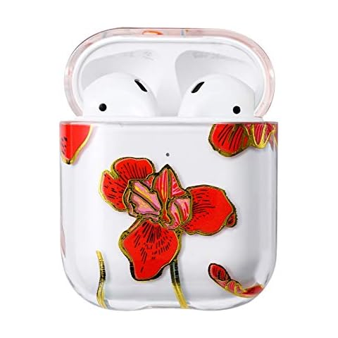 AKABEILA Compatible with Apple Airpods 2 Case Airpods Case Cover,Cute Patterns Hard PC Custom Designer Airpods Case Clear Shockproof [Front LED Visible ] Anti-Fall Full Protector, Kapok Cover