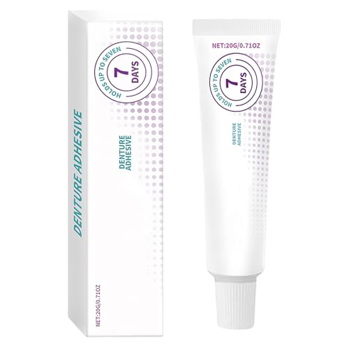 Uoxmiy Denture Adhesives,Secure Dental Glue for Teeth,Comfortable Refit Long Lasting for Dentures Crowns Loose Teeth, Easy to Use Dental Care for Daily Use