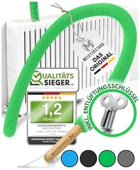 DIE ORIGINAL Heizungsbürste lang 115cmI Heizkörperbürste I Heizung Reinigen | Heizkosten sparen I Für angenehmes Raumklima I Biegsam & flexibel I Reinigt enge Zwischenräume I inkl.