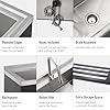 TRINITY 36-Inch Freestanding Stainless Steel Utility Sink, NSF Commercial Sink for Laundry Room, Restaurant Kitchen Prep, Garage, Shop, Food Truck, Dog Wash, With Hot/Cold Pull-Out Faucet, Black