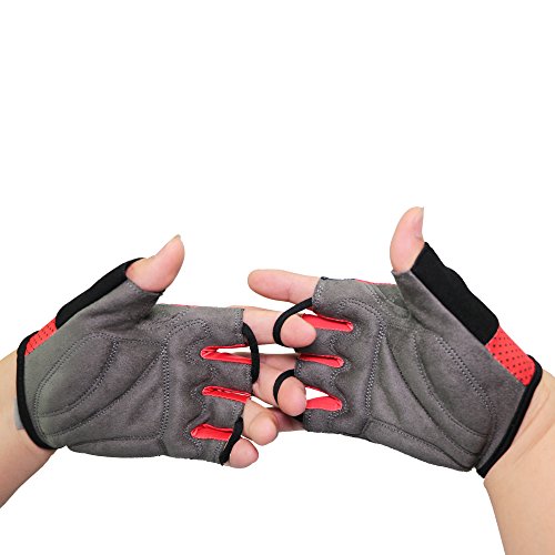 Luxobike Cycling Gloves Bicycle Gloves Bicycling Gloves Mountain Bike Gloves – Anti Slip Shock Absorbing Padded Breathable Half Finger Short Sports Gloves Accessories For Men/Women #TOP3
