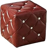 Experience Comfort With Our Leather Upholstered Foot Stool. The Thick Cushion Is Filled With High-Density Sponge Ensuring Lasting Support Without Deformation. Designed To Resist Humidity This Versatile Stool Is Easy To Clean Making It A Practical Addition To Your Living Space. Perfect For Relaxing This Stylish Footrest Complements Any Seating Area.