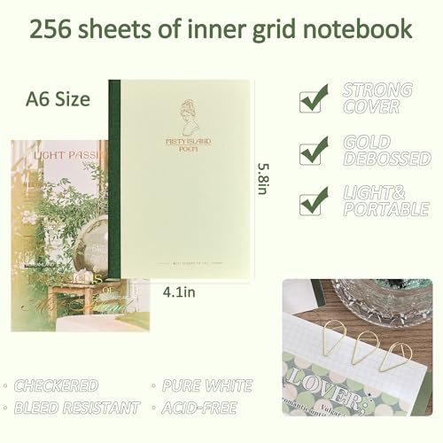 image for emmoolife Scrapbooking Supplies Kit, Vintage Aesthetic Scrapbook Kit f