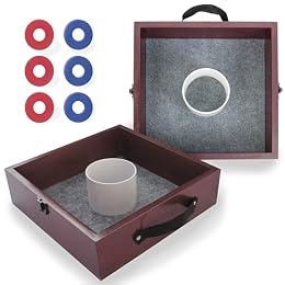 Triumph Premium Washer Toss Game - Includes 2 Felt-Lined Washer Boxes and Steel Washers