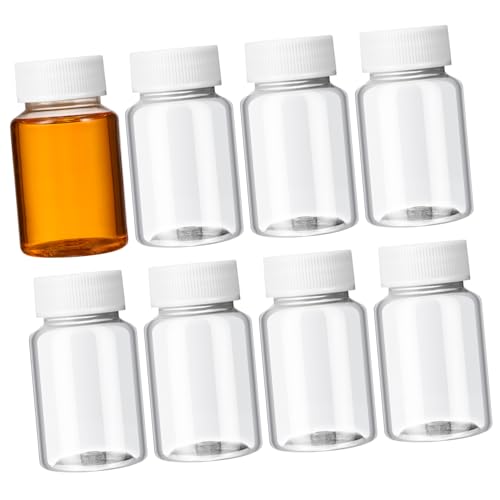 HOLIDYOYO 10Pcs Container Bottles Versatile Storage for Pills and Herbal Medicine Airtight Screw Lid for Clean Convenient Use