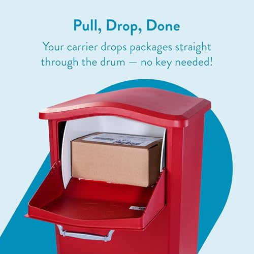 Architectural Mailboxes 6900R Elephantrunk Parcel Drop Box, Red - Thumbnail 6