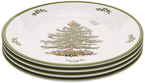 Spode Christmas Tree Melamine Dinner Plate (Set of 4) - 11 Inch Shatterproof Serving Plate for Holiday Meals, Holiday Party - Festive Tableware for Indoor & Outdoor Use, Dishwasher Safe Dinnerware – Image 8