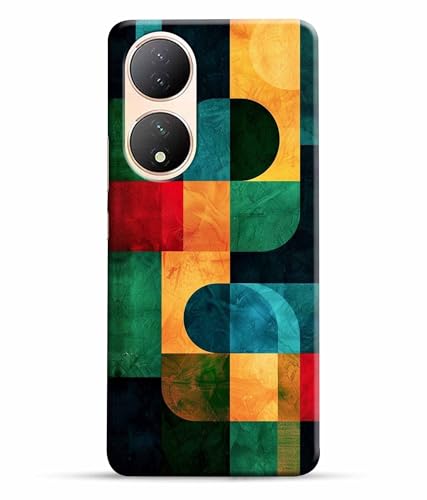 Image of Pattern Colorful Printed Hard Back Case Cover & Compatible for Vivo Y100 5G | V2239 (Multicolor) - D1812