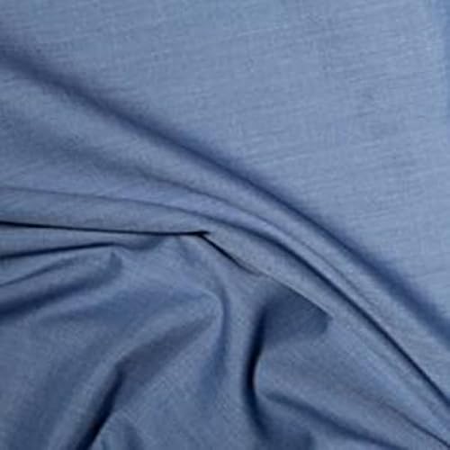Plain Polycotton Fabric 112cm Wide (Per Metre) (Denim Blue)