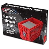 BCW Short Red Comic Book Bin - Durable and Convenient Storage Solution for Your Comic Collection: The Ultimate Organizer for Your Precious Comics, Featuring a Sleek and Compact Design, Perfect for Display and Protection