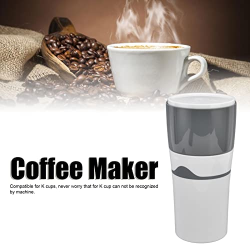Locadence 450ml Portable Drip Coffee Travel Mug - Leak-Proof Sharing Lid with 3 Capsules for K Cup Compatibility (Grey & White) - Image 9
