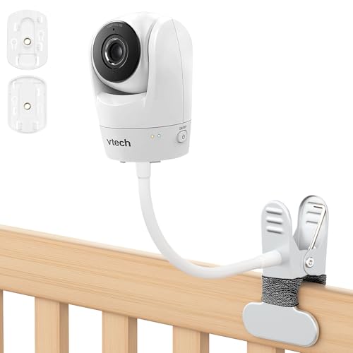 Flexible Baby Monitor Mount for Vtech VM819 /VM901 /Advanced HQ Max /VM919 /VM924 /VM320 /VM350 /VM546 /VM818 /VM923 etc Baby Monitor Clip Clamp Mount No Drilling No Wall Damage Portable Design