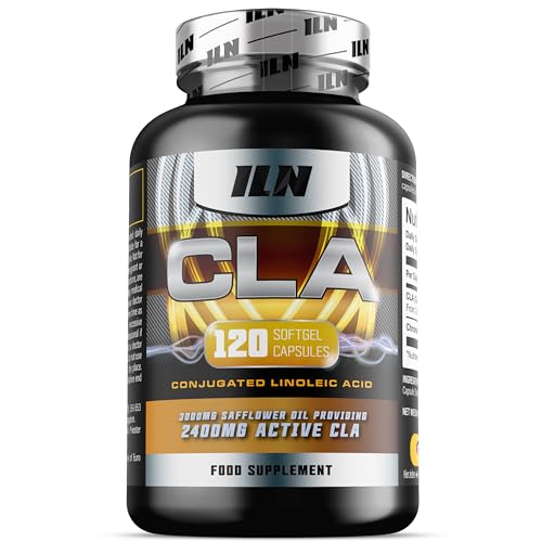 CLA Kapseln - 3000 mg Portion, 2400 mg aktives CLA - mit Chrom für normalen Makronährstoffstoffwechsel - 120 Softgels