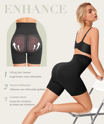 SIMIYA Gaine Ventre Plat Culotte Gainante Femme Gaine Amincissante Shorts – vue 3