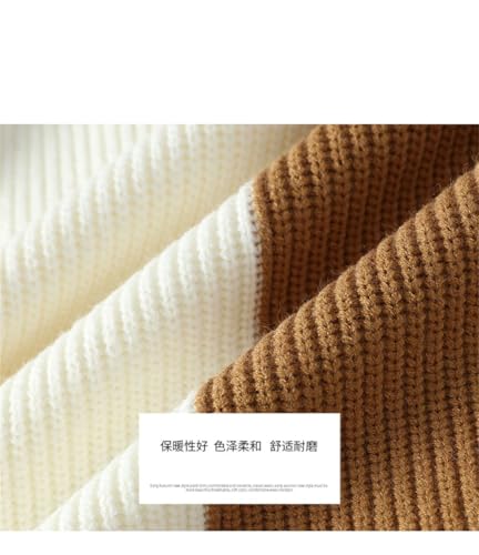 Men's Spliced Sweaters Slim Fit Streetwear Clothing Knit Sweater Korean Pullovers2