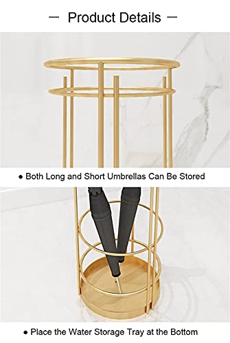 XIBANY Suporte de armazenamento de guarda-chuva de metal com economia de espaço com bandeja de armaz