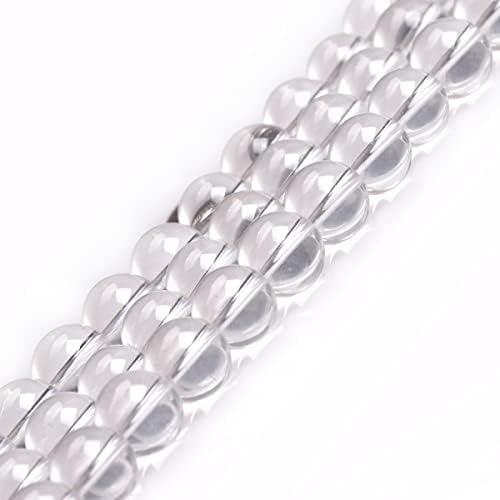 GEM-Inside Natural 8mm Rose Quartz Beads Round Gemstone Semi Precious Loose Beads for Jewellery Making 15''