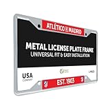 Desert Cactus Atletico Madrid License Plate Frame Atleti de Madrid Spanish Football Soccer Car Tag Holder for Front or Back of Car Officially Licensed Metal (Frame - Design A)