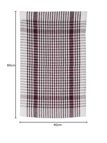 Image of DNR'S R-SHINE Kitchen Duster Wet Dry Cotton Cleaning Cloth /Mop Dish Towels, Cotton Checkered Pattern, Set of 4, 16 x 24 Inch