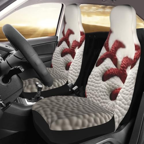 Housses de siège de voiture ajustement universel | Lot de 2 protections auto baseball en dentelle