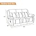SIENWIEY Brown Bonded Leather Modern Recliner Sofa and Loveseat Set for Living Room (Sofa, Loveseat, Brown)