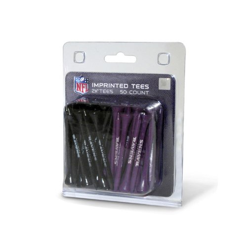 Team Golf NFL Baltimore Ravens Pack Of 50 Golf Tees 2-3/4" Golf Tees, 50 Pack, Regulation Size, Multi Team Colors