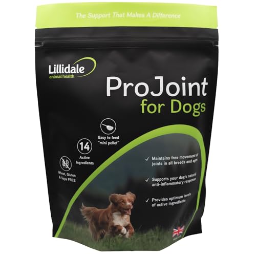 Lillidale ProJoint - Premium Anti-Inflamatory Dog Joint Supplement 500g -14 Active Ingredients include Green-Lipped Mussel, Chondroitin, Glucosamine, Collagen Matrix & Curcumin. Recommended by Vets