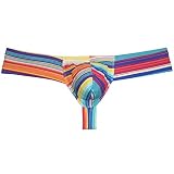 OROCOJUCO Sexy Men's Cheeky Briefs Thong Boxers Brazilian Bikini Shorts Underwear 1/3 Rear Cover Box