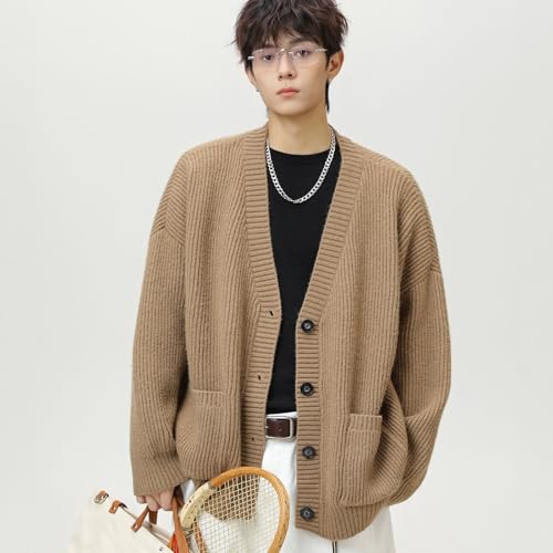 Cárdigan lana hombre chaqueta cálida que combate el frío de invierno con estilo 7