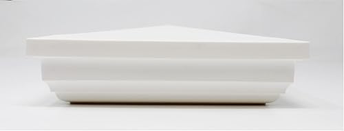 Miniatura 3 de Tapones de plástico negro de 5 pulgadas para postes de valla de vinilo estilo clásico de Nueva Inglaterra, tapa de poste de 5 x 5 pulgadas para