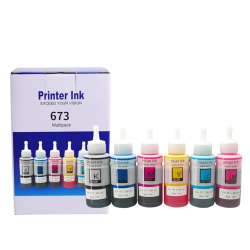 Encre d'imprimante T6734 jaune dye pour L800 L805 L850 L1800 flacon de 70ml