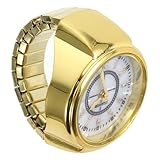WESIEVYA 1 Pc relojes de anillo reloj de dedo moderno anillos Hombres relojes automáticos para hombre unido plata joyas reloj de anillo para niñas reloj de anillo para mujer Golden