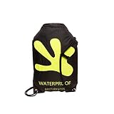 geckobrands Drawstring Waterproof Backpack, Black/Neon Green - Lightweight Travel Dry Bag for Hiking