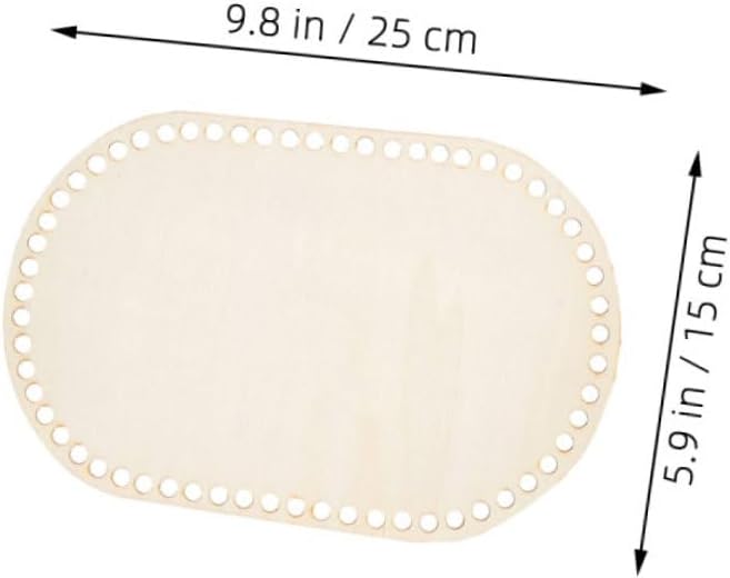 NUOBESTY 4pcs Wooden Crochet Basket Bottoms Solid Wood Oval Base for Knitting and Weaving Crafts Versatile Craft Supplies for Bags and Home Decor