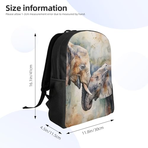 Unisex Backpack Elephant Mother Love 16Inch Lightweight Backpack Gym Casual Daypack for Women Men Gift4