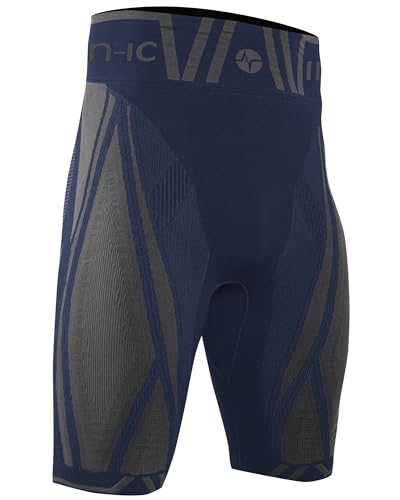 Photo de Iron-Ic - Short technique unisexe à compression respirant et antibactérien, jambières pour haute performance en compétition et entraînement - Art. 400810, bleu, S/M II