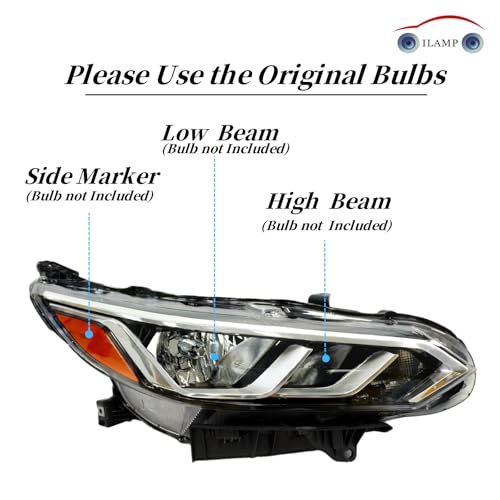 ILAMP Headlight Fit For 2020-2023 Nissan Sentra S/SV W/o Bulbs Assembly Halogen Right Passenger RH 26010-6LB0A AM-ST20A01-3R LOW by ILAMP - Image 6