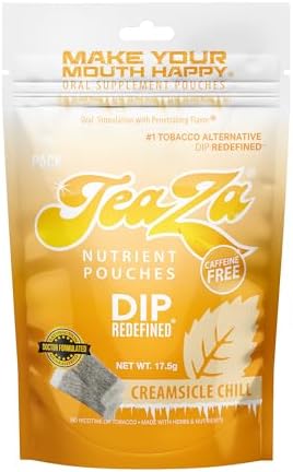 TeaZa Energy Pouches Creamsicle Chill - Nicotine Alternative - 1 Bag