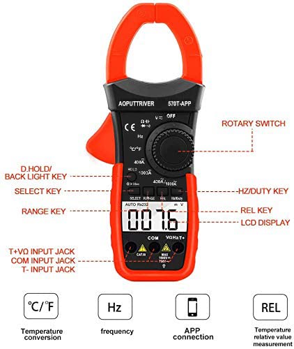 AOPUTTRIVER AP-570T-APP Multimeter Controls Diagram