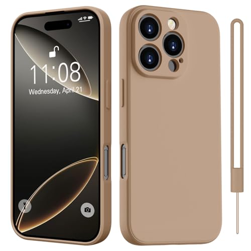 Coque iPhone 16 Pro Max antichoc silicone fine avec cordon robuste