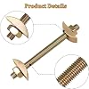13 Pcs Furniture Fastening Connectors with Wrench,Countertop Connector,Table Top Fasteners for Butcher Blocks, Tables, and Bed Frames with Bolt and Nut Hardware, Draw Bolts, and Miter Bolts