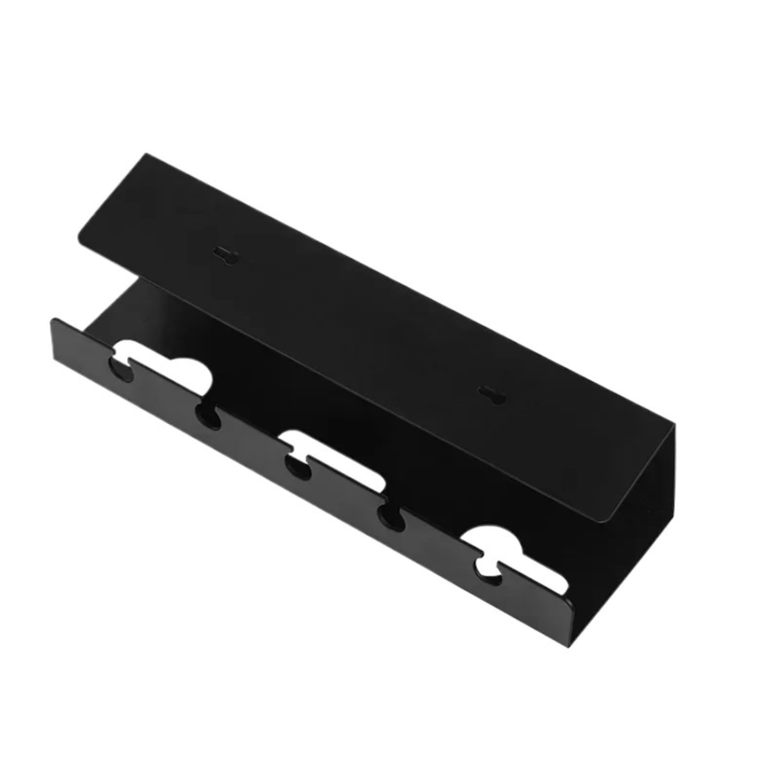 Vassoio in plastica for la gestione dei cavi sotto scrivania | Bianco e nero for l'ufficio: supporto for cavo di alimentazione sotto la scrivania, senza foratura(Black)